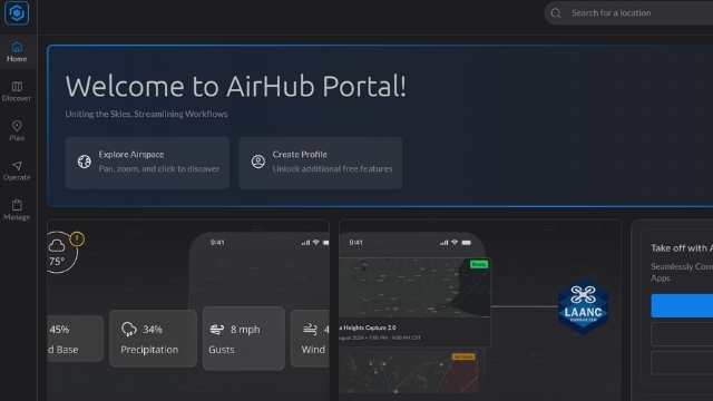 Интерфейс портала AirHub